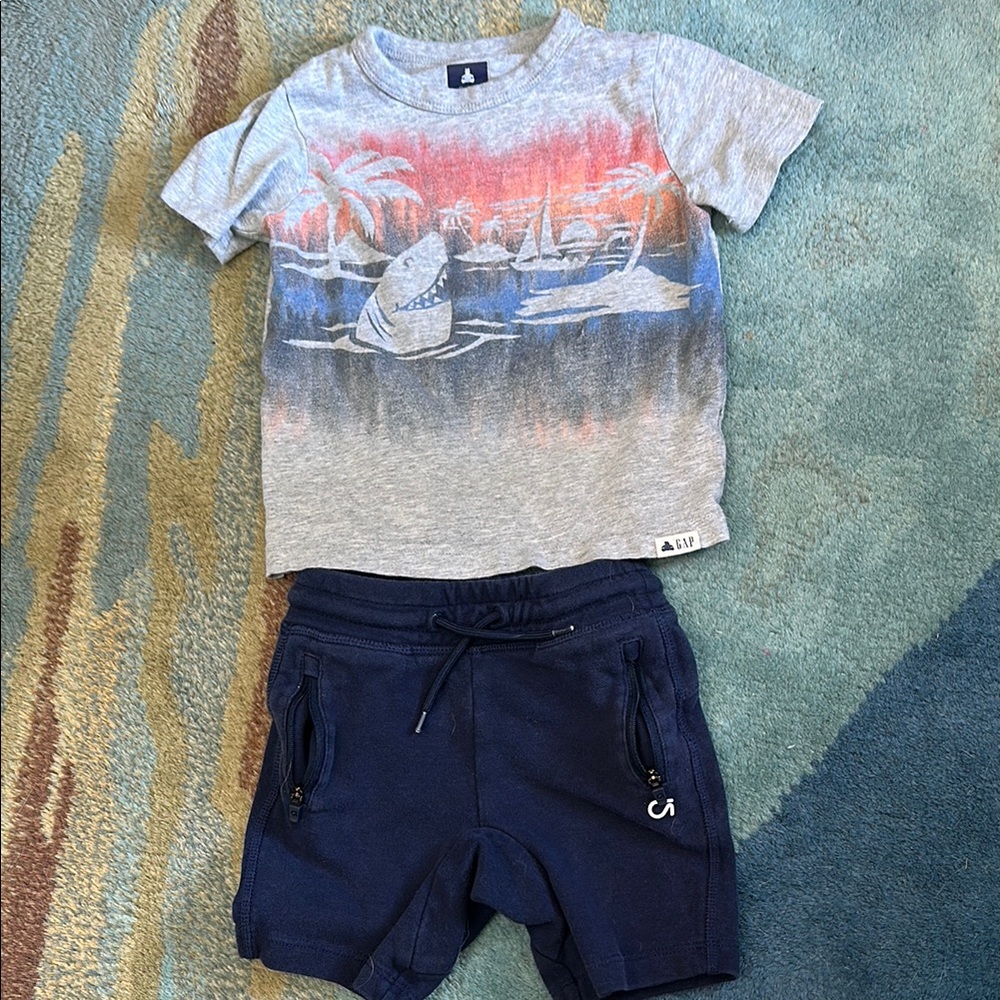 GAP Kids Gray and Blue Matching Set